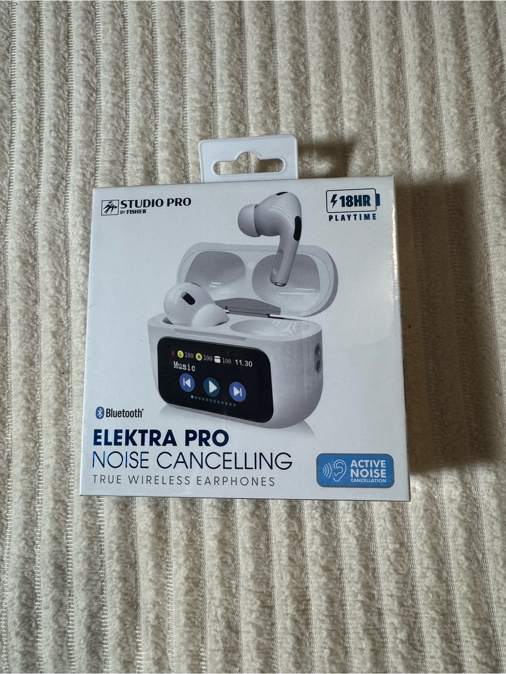 Studio Elektra Pro Wireless Noise-Cancelling Earbuds in White